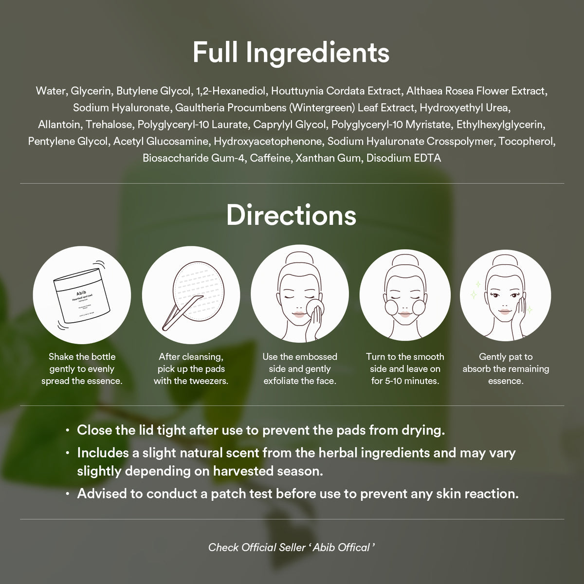 Abib - Heartleaf Spot Pad Calming Touch