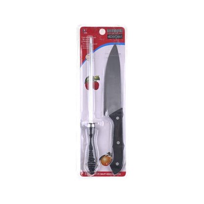 Hardcover Kitchen Knife Set with Sharpening Rod